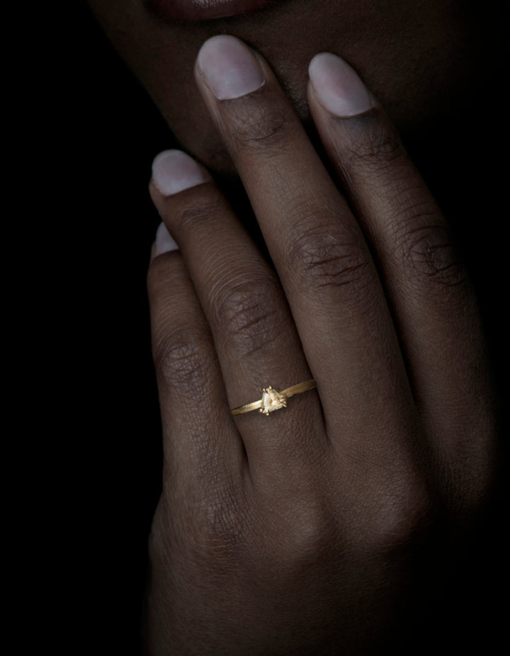 South African Unpolished Raw Diamond Ring – 0.39 ct.