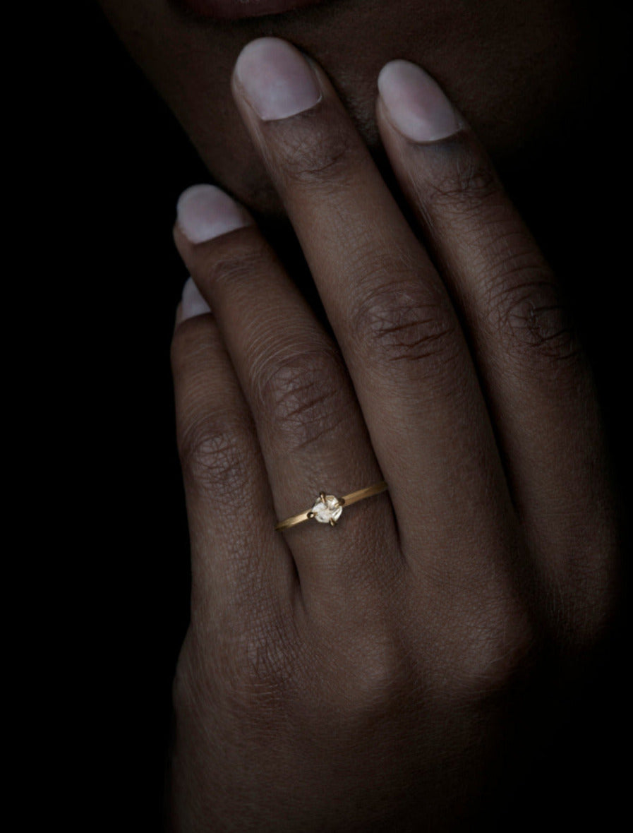 Sun Greeting From Angola Rough Diamond Ring – 0.64 ct.