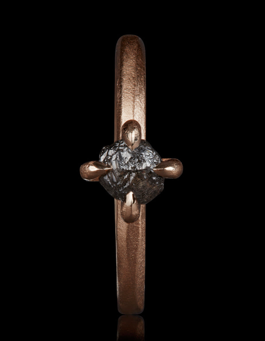 South African Rough Beauty in Rose Gold Ring – 0.97 ct.