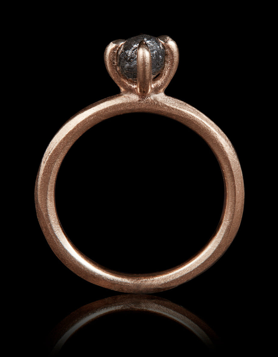 South African Rough Beauty in Rose Gold Ring – 0.97 ct.