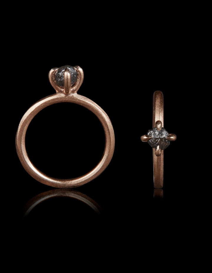 South African Rough Beauty in Rose Gold Ring – 0.97 ct.