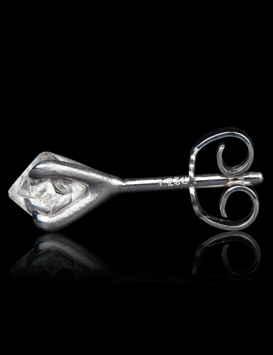 Uncut Octahedron Diamond Earrings – 1.23 ct.