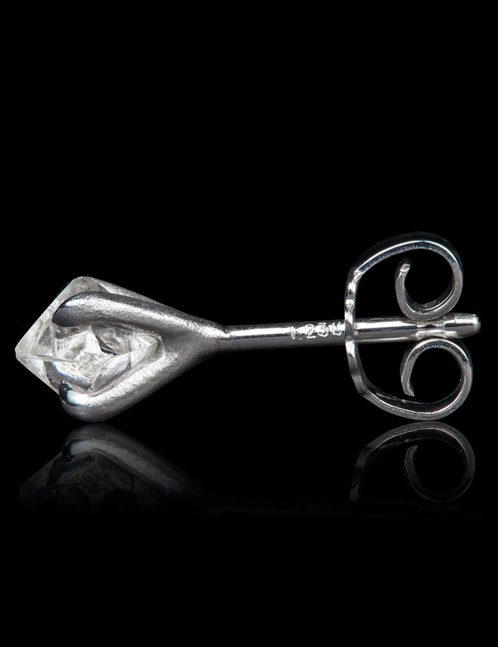 Uncut Octahedron Diamond Earrings – 1.23 ct.
