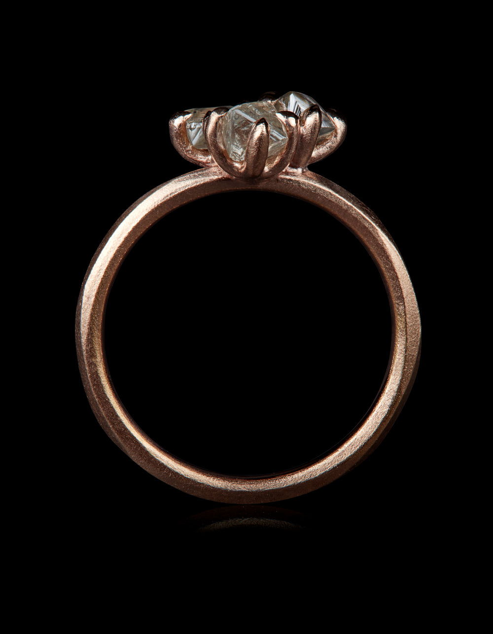 Faith, Hope & Love Raw Diamond Rose Gold Ring – 1.26 ct.
