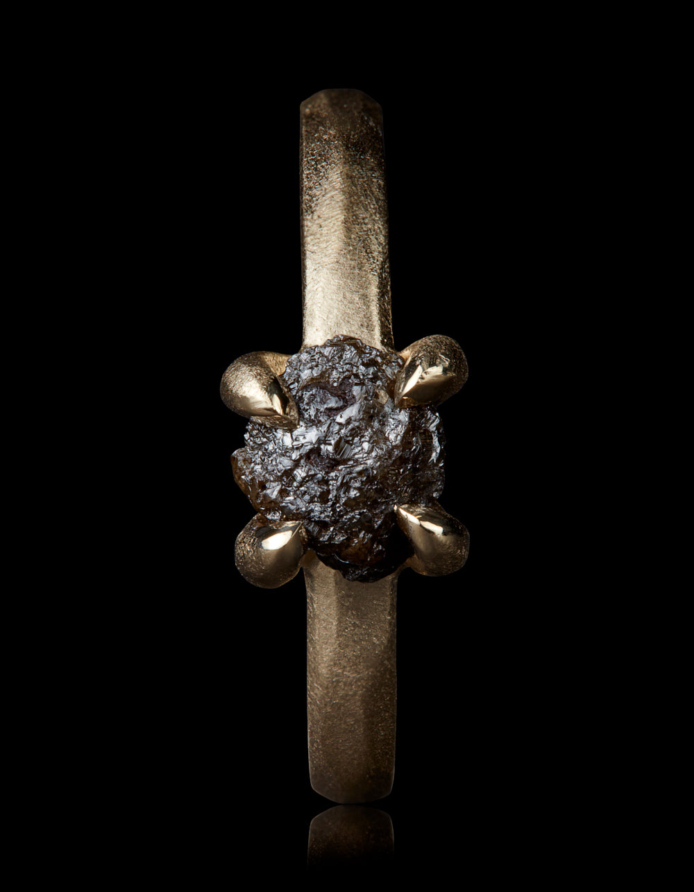 Edgy Raw Diamond from Botswana in Gold Ring – 1.78 ct.