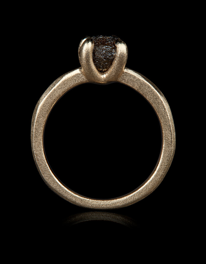 Edgy Raw Diamond from Botswana in Gold Ring – 1.78 ct.