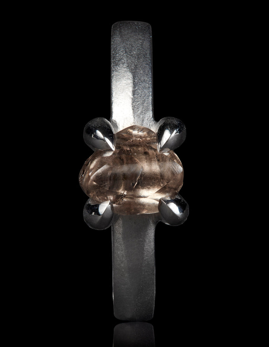 Diamond in its Rough White Gold Ring – 1.84 ct.