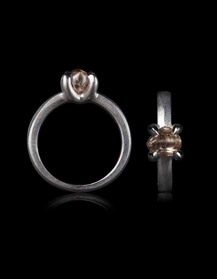 Diamond in its Rough White Gold Ring – 1.84 ct.