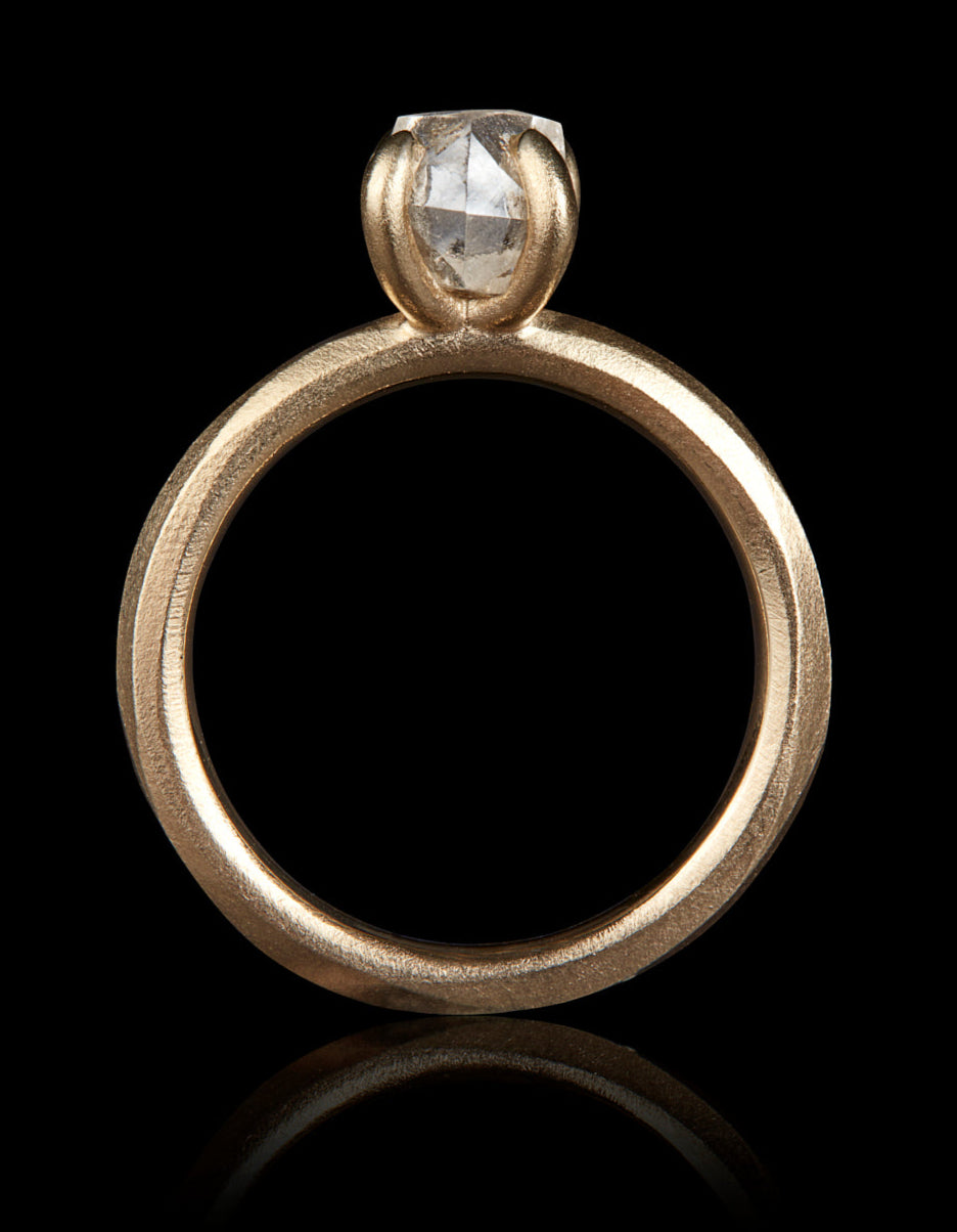 Luminous Rough Diamond in Gold Ring – 1.96 ct.