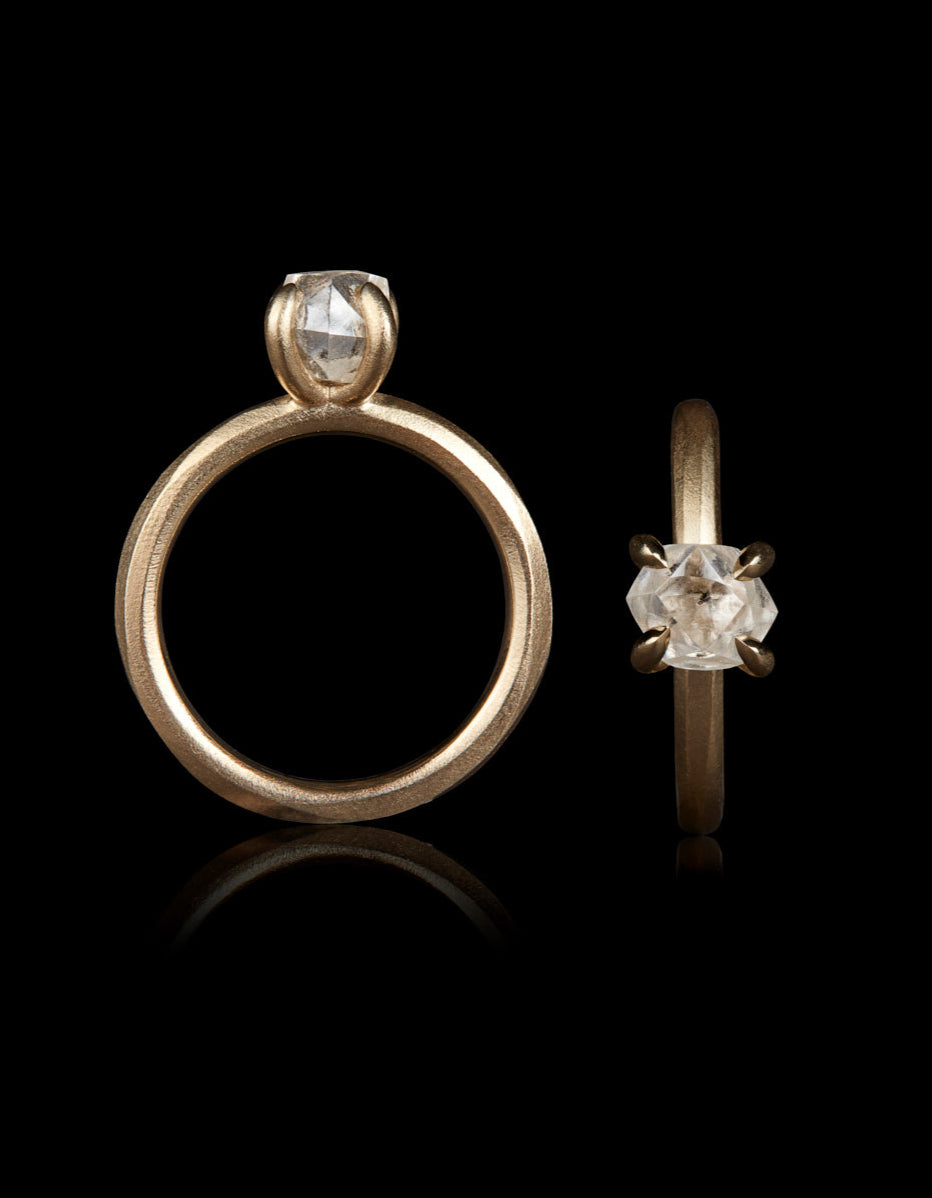Luminous Rough Diamond in Gold Ring – 1.96 ct.