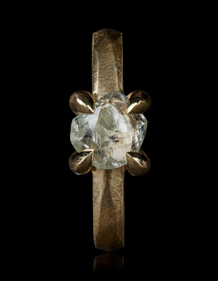 Tanzanian Rough Diamond Gold Ring – 2.62 ct. 
