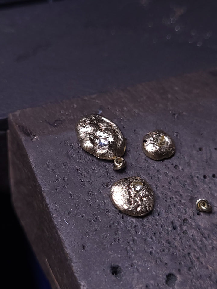 Danish Design Raw Diamond Earrings – 0.38 ct.