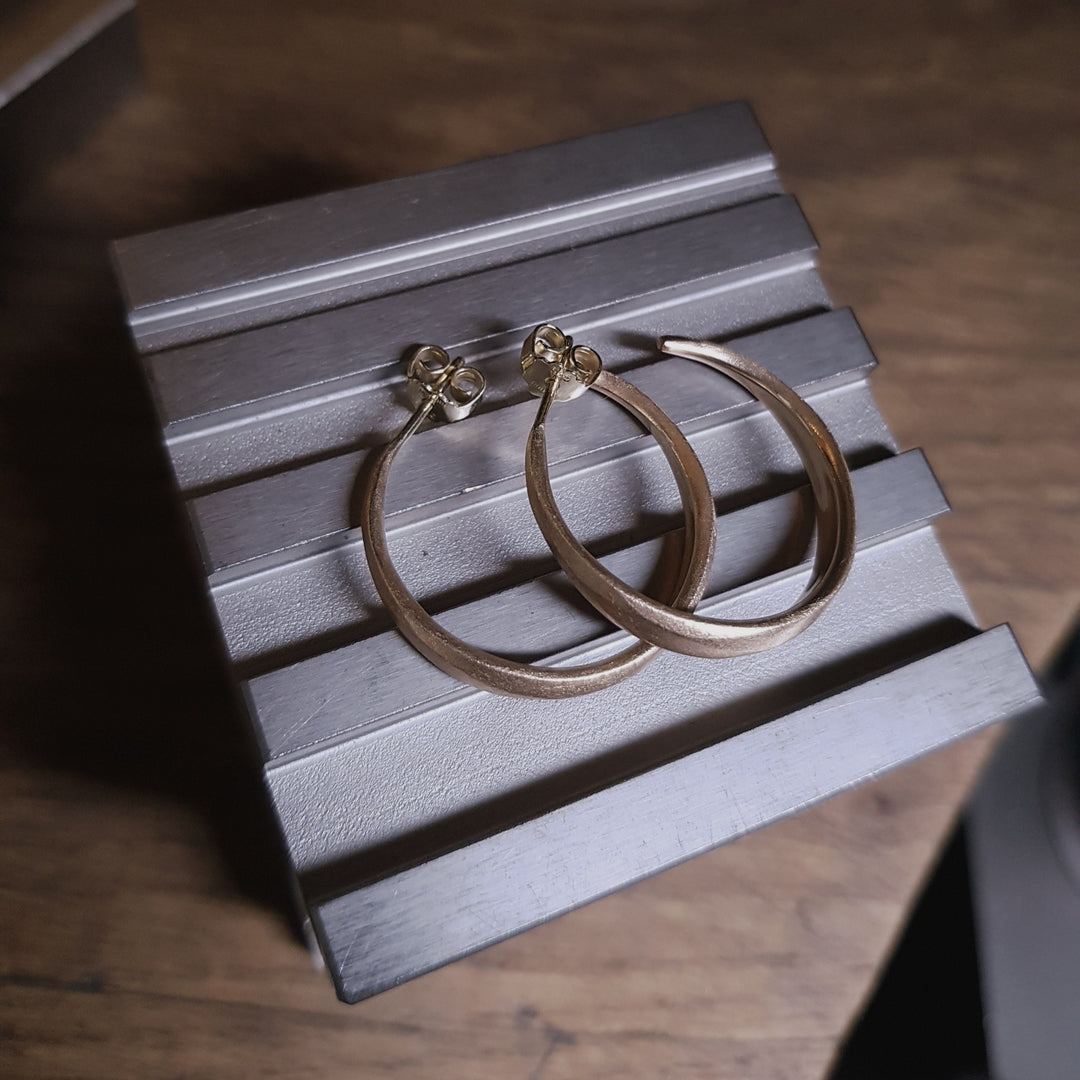 Handcrafted Gold Creoles