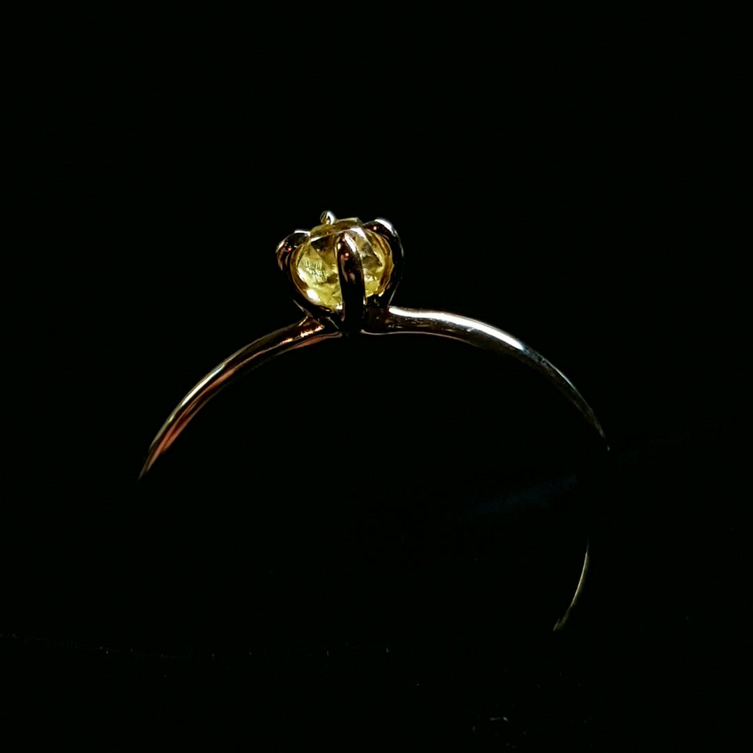 Glossy Gold Raw Diamond Ring - 0.31 ct.