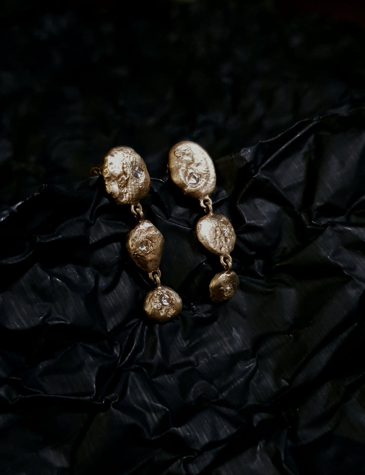 Danish Design Raw Diamond Earrings – 0.38 ct.