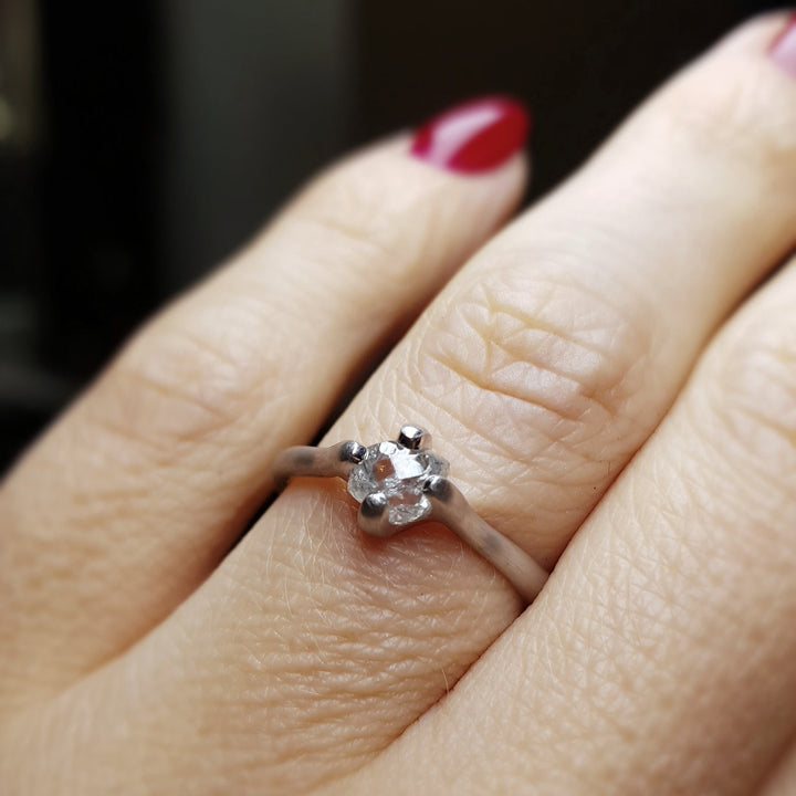 Canadian Raw Diamond Tulip Ring – 0.95 ct.