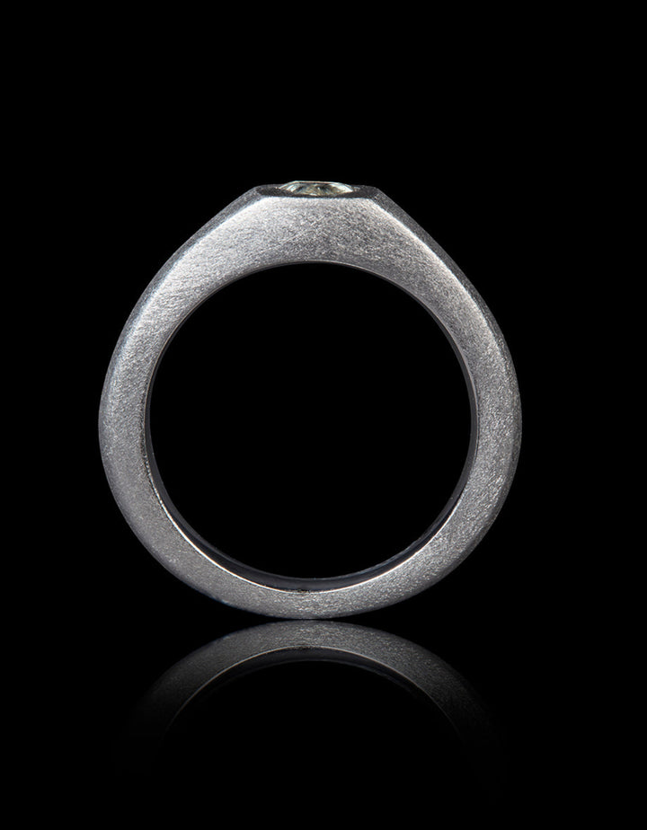 Raw and Understated Signet Ring – 0.20 ct.