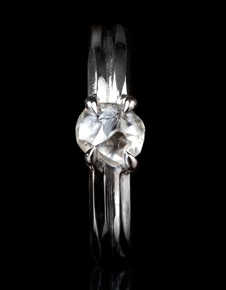 South African Shiny Rock in Double Ring – 0.89 ct.