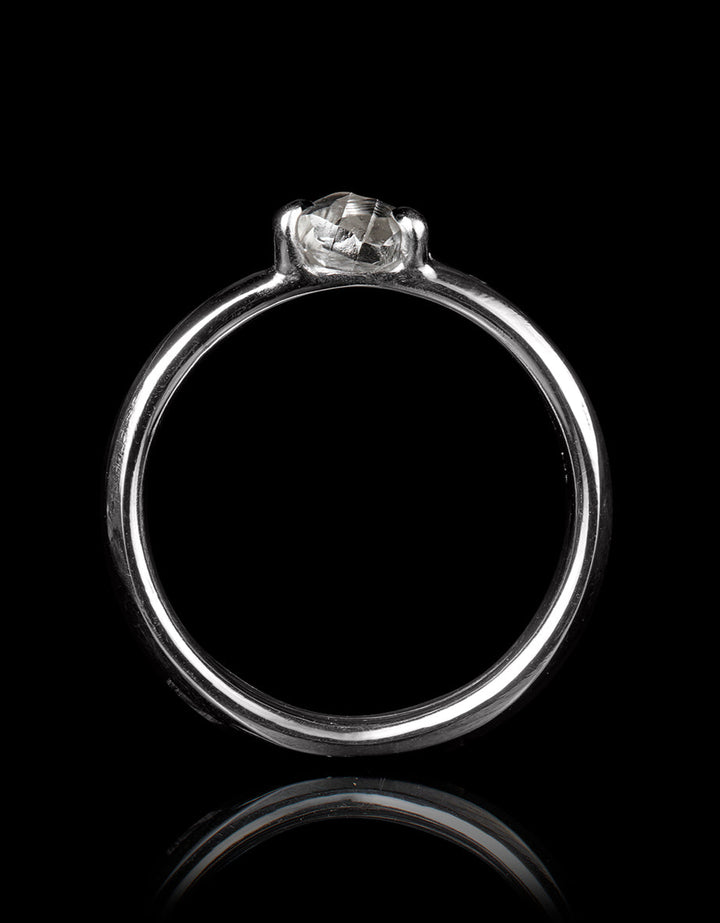 South African Shiny Rock in Double Ring – 0.89 ct.