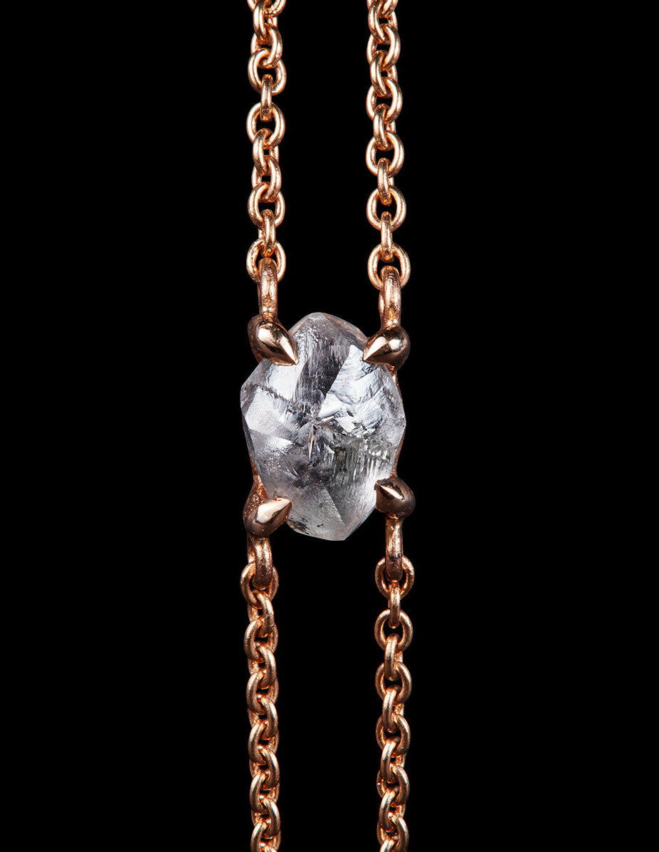 Natural 0.94 ct. Diamond in Warm Rose Gold
