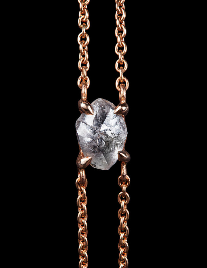 Natural 0.94 ct. Diamond in Warm Rose Gold