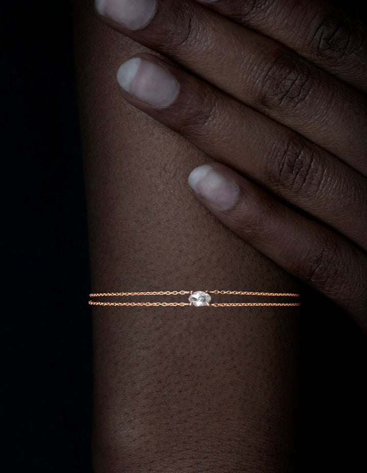 Natural 0.94 ct. Diamond in Warm Rose Gold