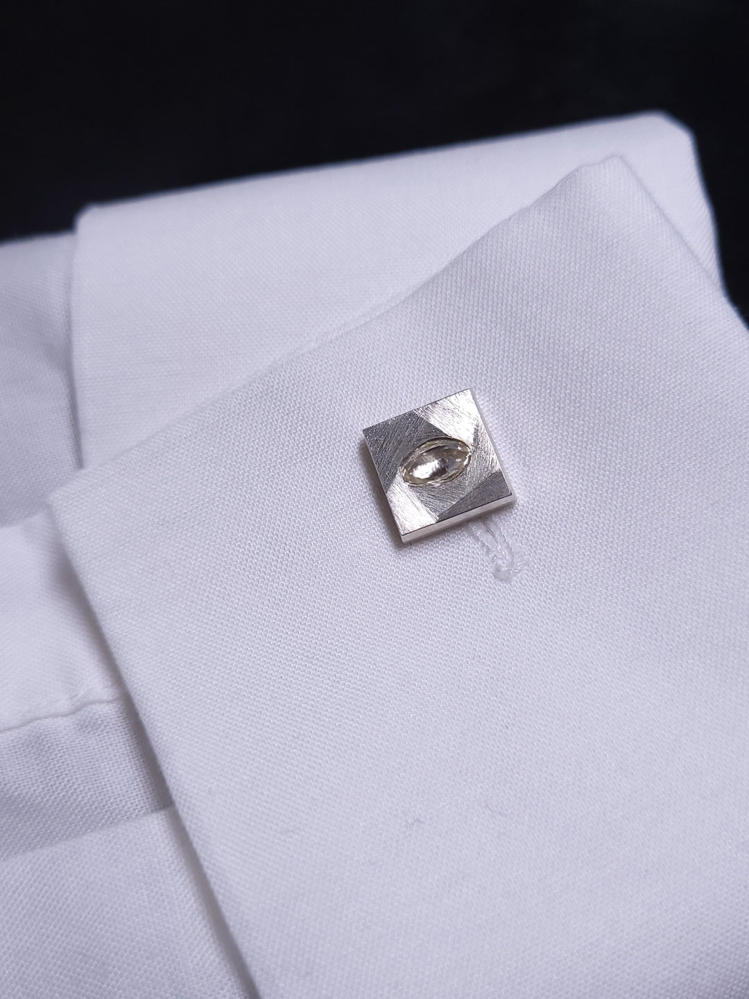 Raw Diamond Silver Cufflinks – 0.98 ct.