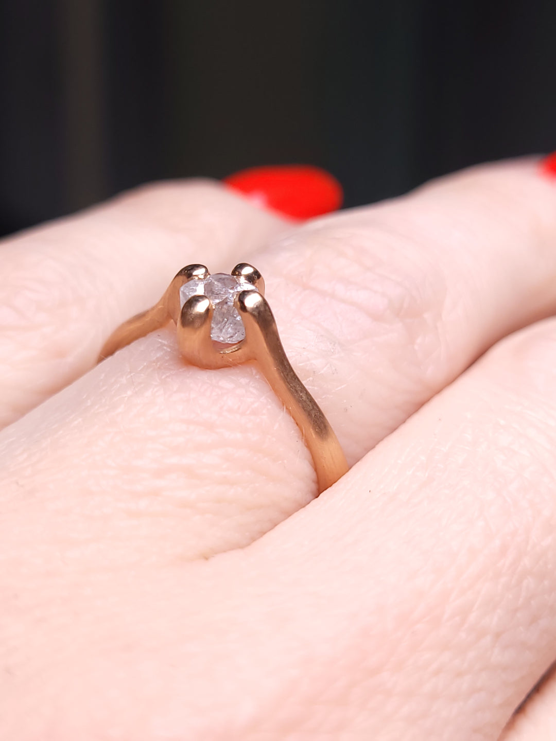 Rose Gold Tulip Ring - 0.85 ct.