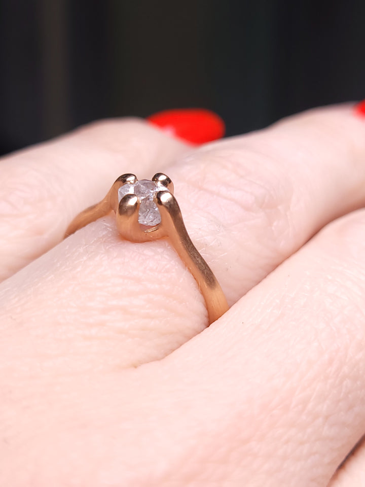 Rose Gold Tulip Ring - 0.85 ct.