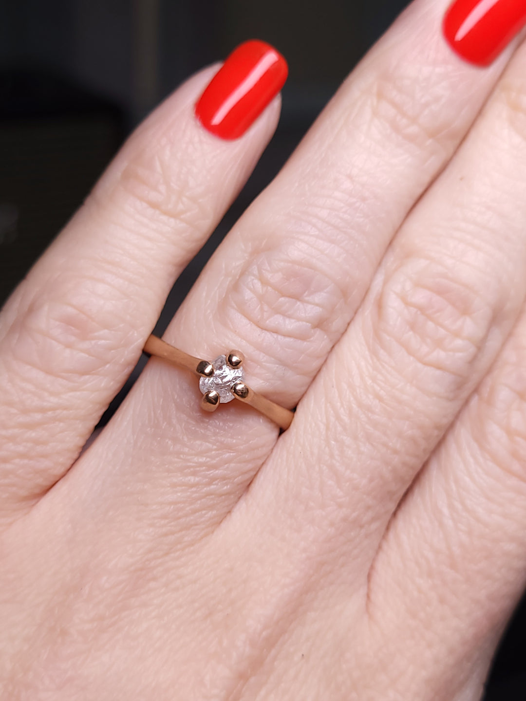 Rose Gold Tulip Ring - 0.85 ct.