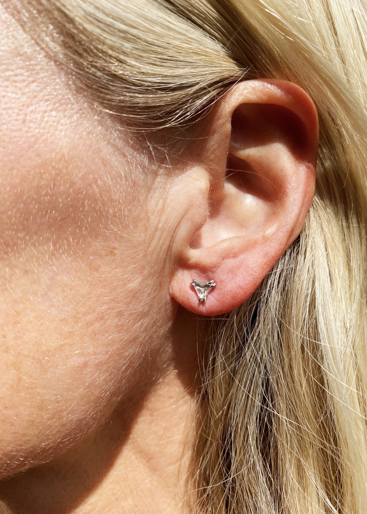 Danish White Triangle Diamond Earrings - 0.71 ct.