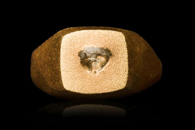 Rough Diamond Signet Ring