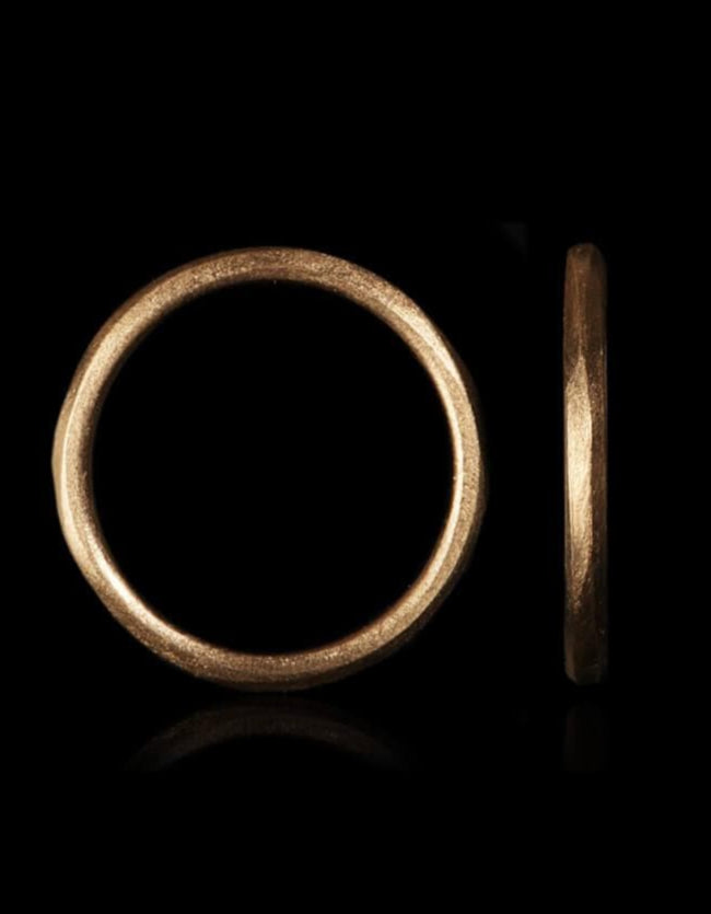 Thin Round Gold Wedding Ring - 2 mm