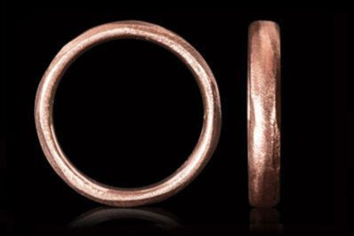 Handmade Rose Gold Wedding Ring - 3,5 mm